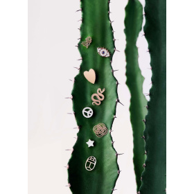 Boucles Ginette NY d'oreilles Ajna or rose saphir & diamant