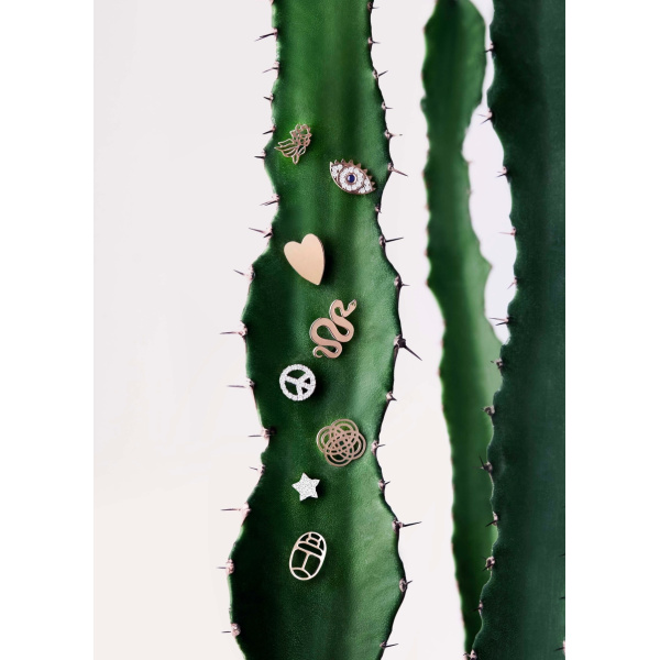 Boucles Ginette NY d'oreilles Snake or rose