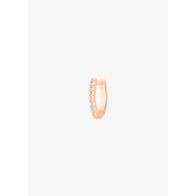 Boucle Ginette NY d'oreille créole or rose & diamant