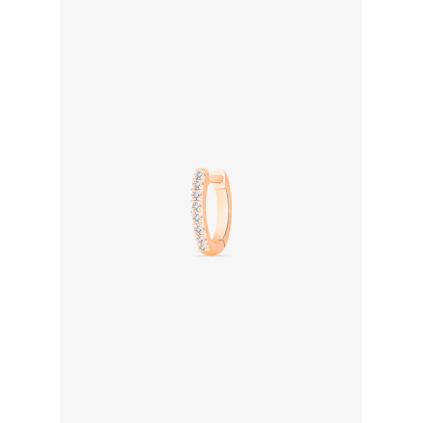 Boucle Ginette NY d'oreille créole or rose & diamant