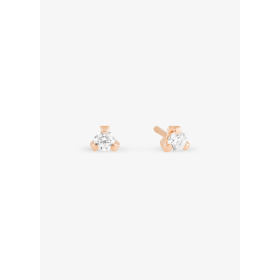 Boucles Ginette NY d'oreilles Be Mine Maria Mini Diamond Studs or rose & diamant