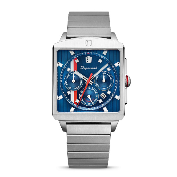 Montre Depancel Série-R 01 Calendrier Bleu 43 mm Automatique Acier