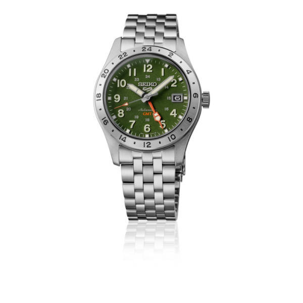 Montre Seiko 5 Sports GMT Automatique Homme Cadran Vert 39 mm