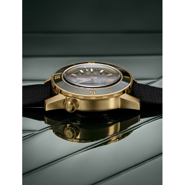 Montre March LA.B Belza Automatique Twin Bronze Cadran Vert 40 mm