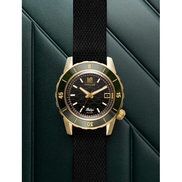 Montre March LA.B Belza Automatique Twin Bronze Cadran Noir 40 mm