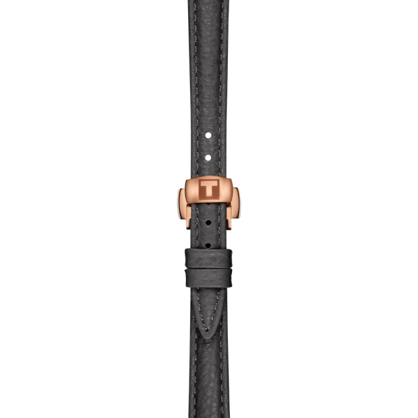 Montre Tissot Desir Automatique 28 mm Cadran Nacre Or Rose Bracelet Cuir Gris T1522073653100