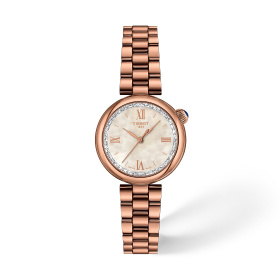 Montre Tissot Desir Quartz 28 mm Cadran Nacre PVD Or Rose T1520103311801