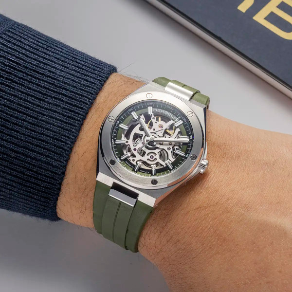 Montre Herbelin Cap Camarat Squelette 1645SQ116CK 40,5 mm Automatique Cadran Vert