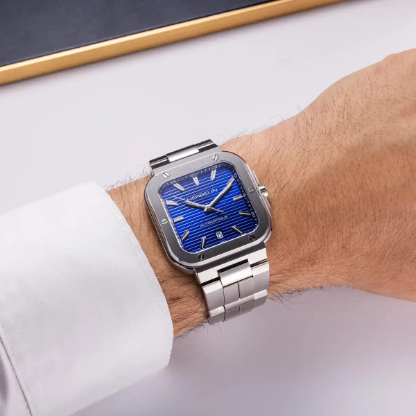 Montre Herbelin Cap Camarat Square 1646B115 39 mm Automatique Cadran Bleu