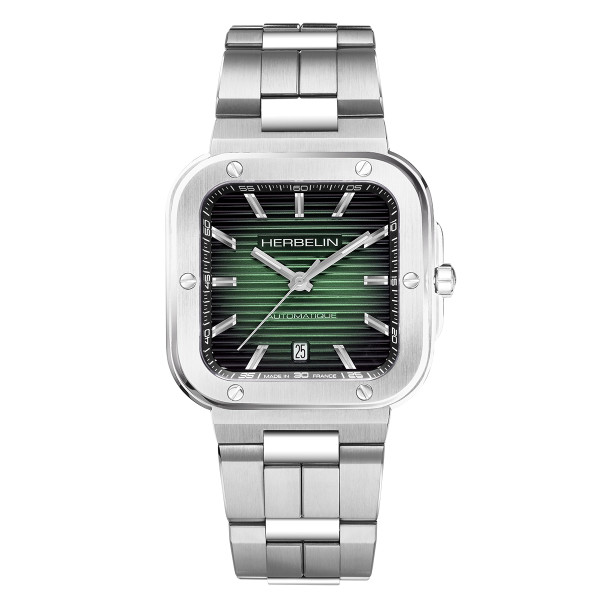 Montre Herbelin Cap Camarat Square 1646B16 39 mm Automatique Cadran Vert