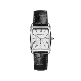 Montre Herbelin Art Déco Tonneau Acier Cuir Croco