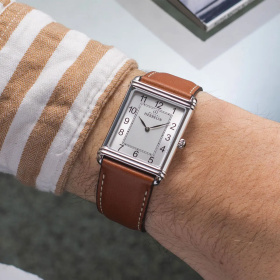 Montre Herbelin Art Déco 32 mm Acier Cuir Marron