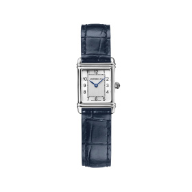 Montre Herbelin Art Déco Acier Cuir Bleu