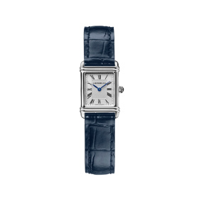 Montre Herbelin Art Déco Guilloché Cuir Bleu