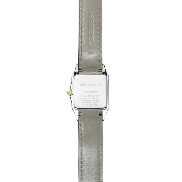 Montre Herbelin Luna 24 mm Or Jaune Cuir Noir
