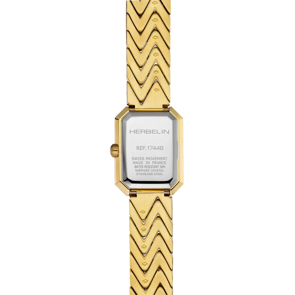 Montre Herbelin Octogone Rectangle Nacre Noire