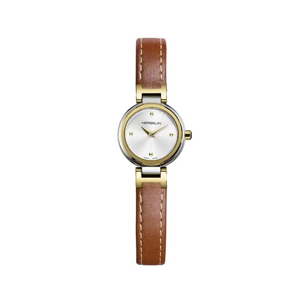 Montre Herbelin Lady H Or Cuir Camel 22 mm