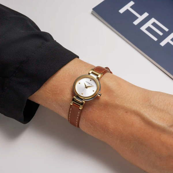 Montre Herbelin Lady H Or Cuir Camel 22 mm