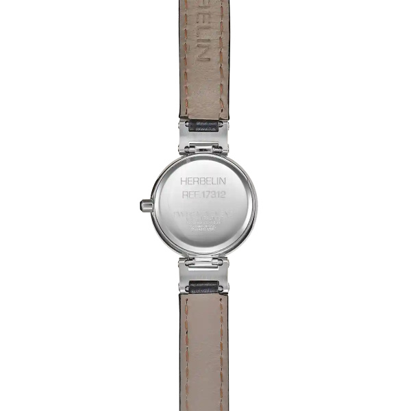 Montre Herbelin Lady H Acier Cuir Noir 22 mm