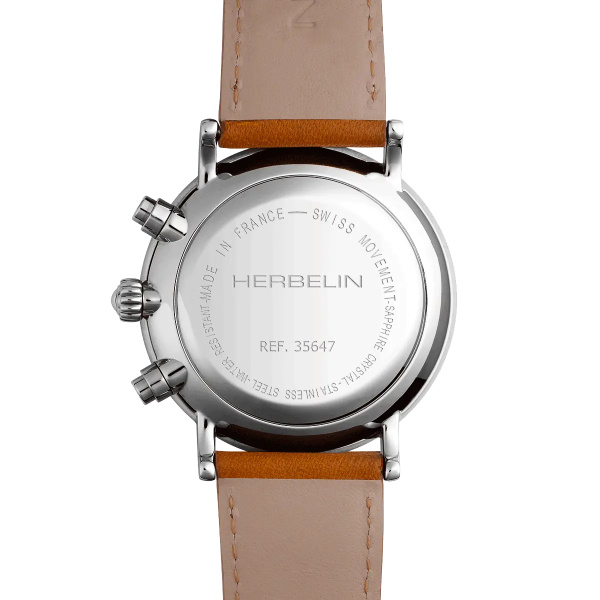 Montre Herbelin Inspiration Chrono 40 mm Ivoire Cuir