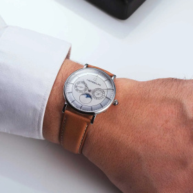 Montre Herbelin Inspiration Phase de Lune 38 mm Argent