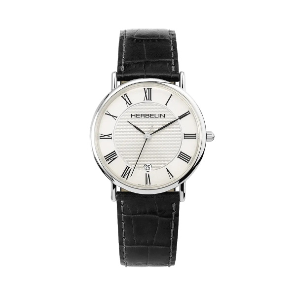 Montre Herbelin Classique 38 mm Acier Cuir Noir