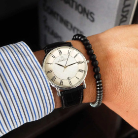 Montre Herbelin Classique 38 mm Acier Cuir Noir