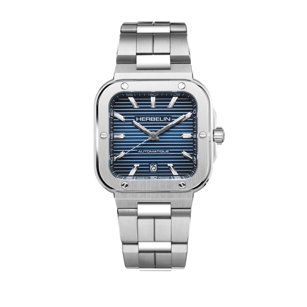 Montre Herbelin Cap Camarat Square 1646B15 39 mm Automatique Cadran Bleu