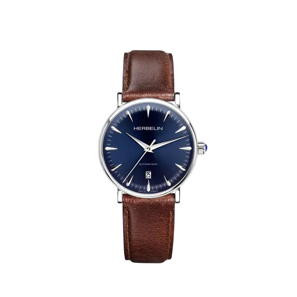 Montre Herbelin Inspiration 1647AP15BR 40 mm Automatique Cadran Bleu