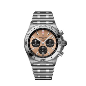 Montre Occasion Breitling Chronomat B01 42 Cadran Saumon Bracelet Acier AB0134101K1A1