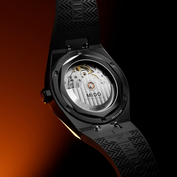 Montre Mido Multifort 8 One Crown PVD Noir Bracelet Caoutchouc