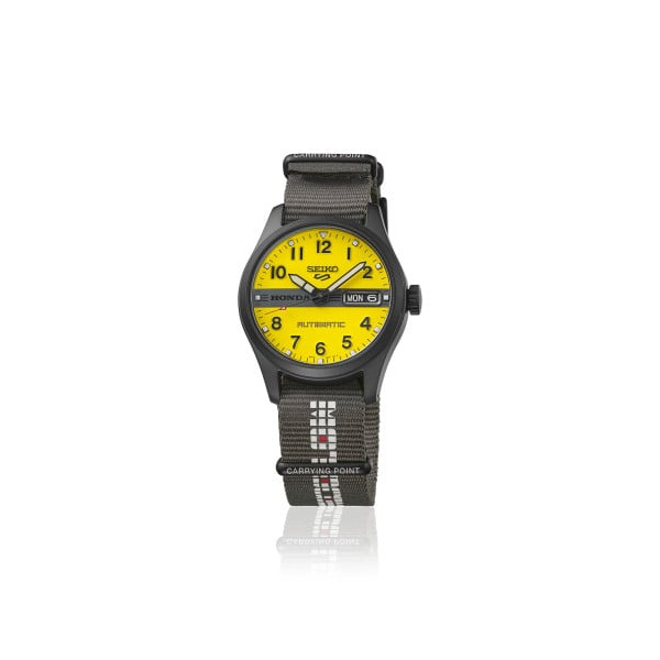 Montre Seiko 5 Sports Motocompo HDB010K1 36,4 mm Automatique Cadran Jaune Édition Limitée