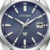 Montre Citizen Eco-Drive Super Titanium 40 mm Cadran Bleu Gris Papier Washi
