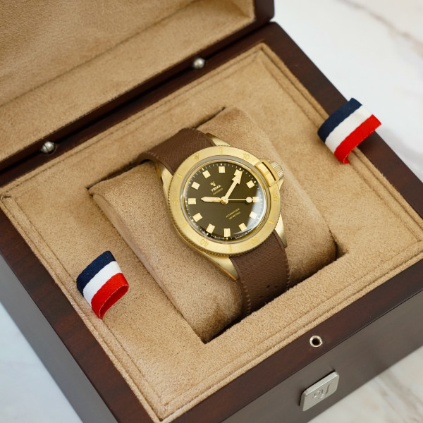 Montre Yema Superman Bronze CMM.10 39 mm Automatique Cadran Marron