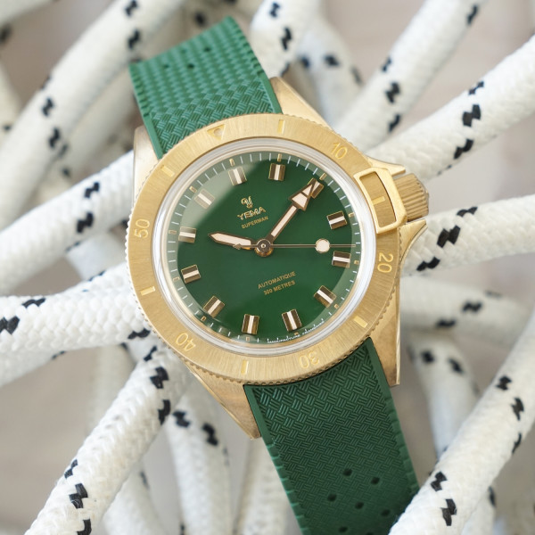 Montre Yema Superman Bronze CMM.10 39 mm Automatique Cadran Vert