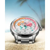 Montre Norqain Freedom GMT Enjoy Life Holiday Édition Limitée 40 mm Automatique Cadran Blanc