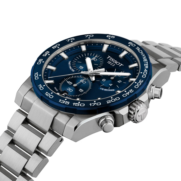 Montre Tissot Supersport Chrono 42 mm Cadran Bleu Bracelet Acier