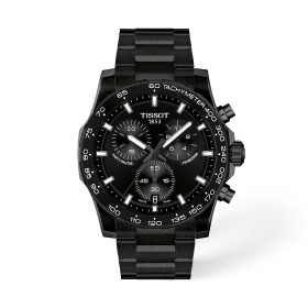 Montre Tissot Supersport Chrono 42 mm Noir PVD Bracelet Acier