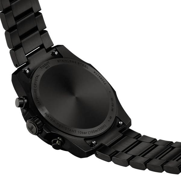 Montre Tissot Supersport Chrono 42 mm Noir PVD Bracelet Acier
