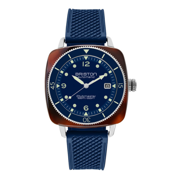 Montre Briston Clubmaster Legend Diver 40 mm Acétate Cadran Bleu Marine