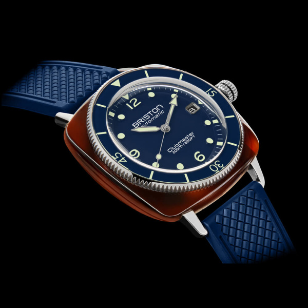 Montre Briston Clubmaster Legend Diver 40 mm Acétate Cadran Bleu Marine