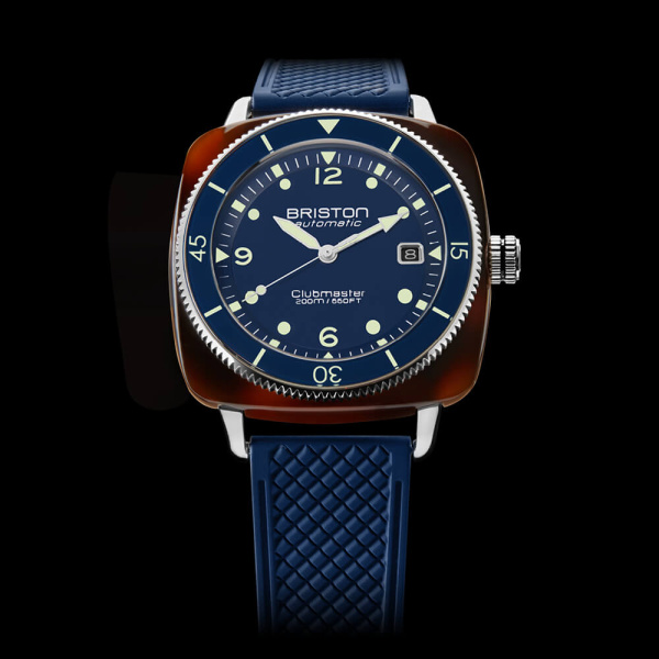 Montre Briston Clubmaster Legend Diver 40 mm Acétate Cadran Bleu Marine