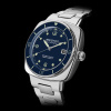 Montre Briston Clubmaster Legend Diver 40 mm Acier Poli Bracelet Acier Cadran Bleu