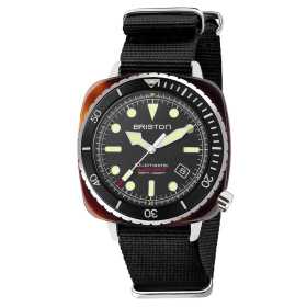 Montre Briston Clubmaster Diver Pro 44 mm Acétate Cadran Noir