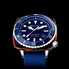 Montre Briston Clubmaster Diver Pro 44 mm Acétate Cadran Bleu Marine