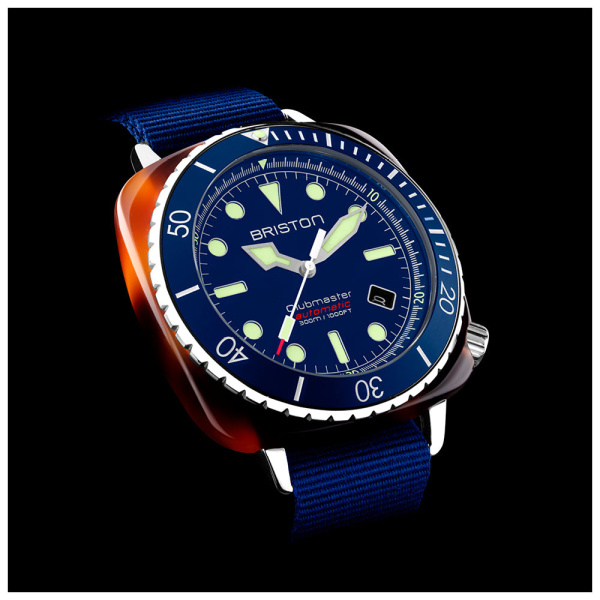 Montre Briston Clubmaster Diver Pro 44 mm Acétate Cadran Bleu Marine