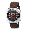 Montre Briston Clubmaster Diver Yachting 42 mm Acier Cadran Noyer Bracelet Cuir
