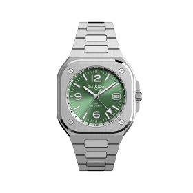 Montre Bell & Ross BR-05 GMT Green Steel 41 mm Bracelet Acier