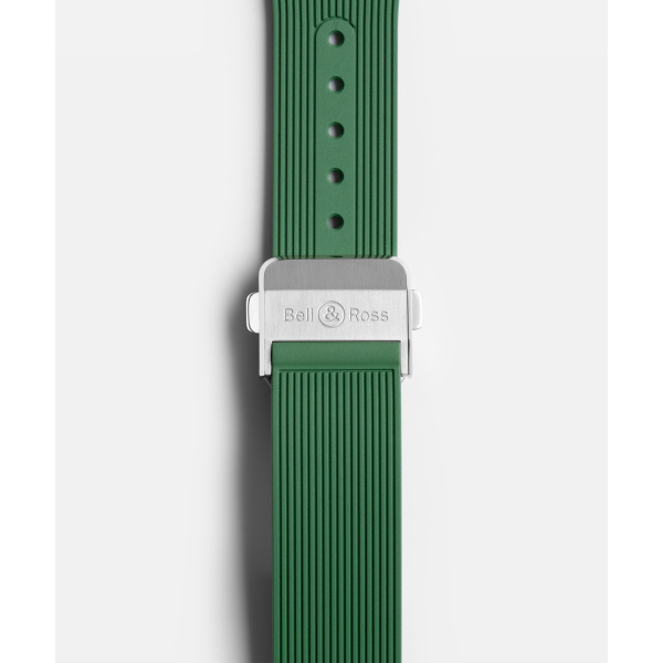 Montre Bell & Ross BR-05 GMT Green Steel 41 mm Bracelet Caoutchouc Vert