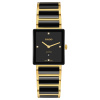 Montre Rado Integral Diamonds 28 mm Quartz Cadran Noir Ton Or
